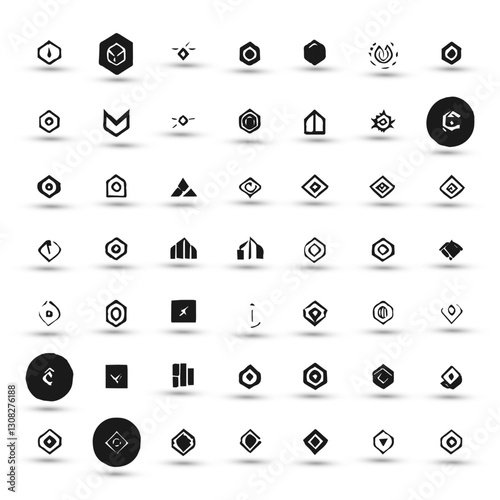 Design concept creative abstract logo collection Logo can be used for icon brand identity finance