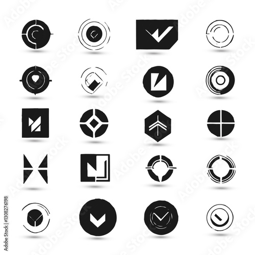 Design concept creative abstract logo collection Logo can be used for icon brand identity finance