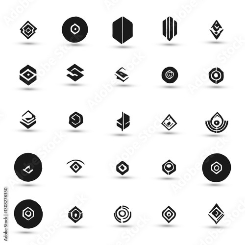 Design concept creative abstract logo collection Logo can be used for icon brand identity finance