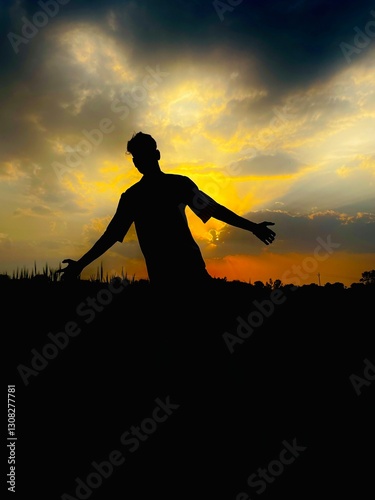silhouette of a man