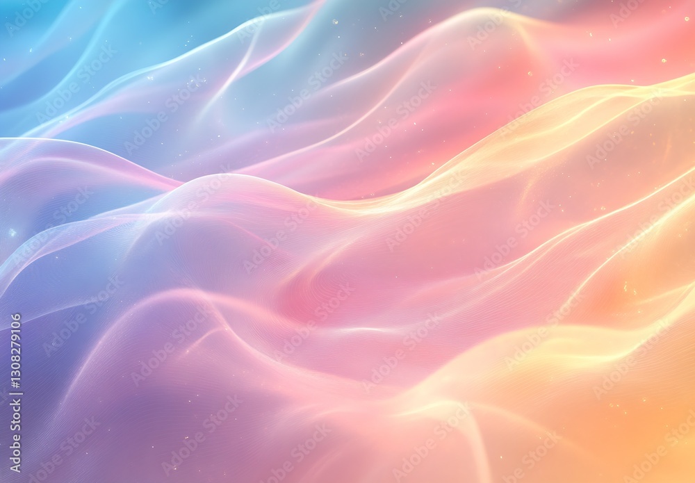 Soft flowing waves in pastel hues creating a serene and dreamy abstract background : Generative AI Soft flowing waves in pastel hues creating a serene and dreamy abstract background : Generative AI