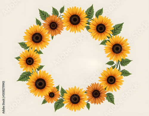 sunflower border frame