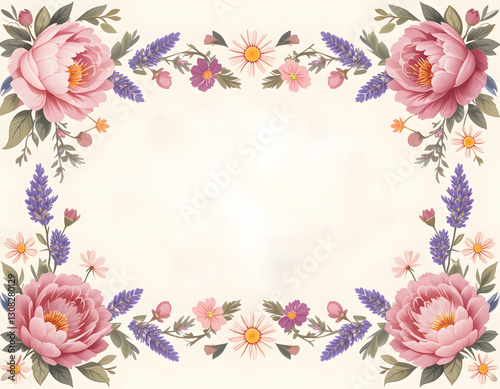 frame of flowers
