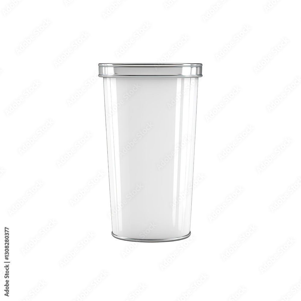 White Takeaway Cup with Silver Lid - Mockup for Branding and Design White Takeaway Cup with Silver Lid - Mockup for Branding and Design