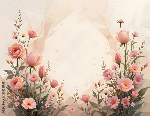 vintage background with flowers