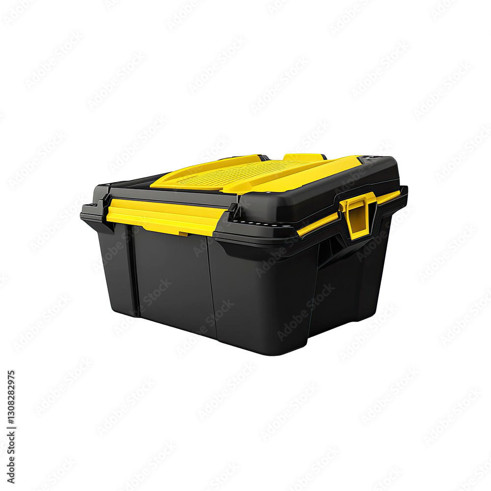 Durable Black and Yellow Storage Container with Lid Durable Black and Yellow Storage Container with Lid