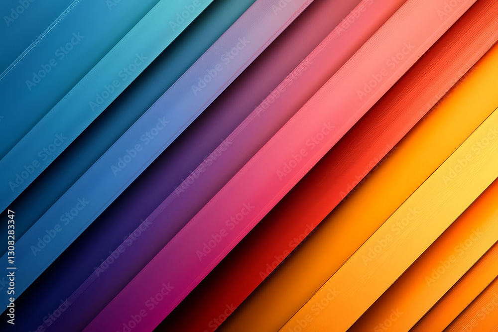 Fototapeta premium Bright gradient lines in vibrant colors create dynamic background