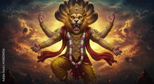 Narasimha is the fourth avatar of God Vishnu.
