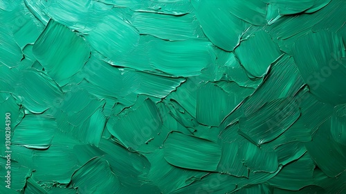 Wallpaper Mural Vibrant Green Abstract Texture with Bold Brush Strokes and Depth Torontodigital.ca