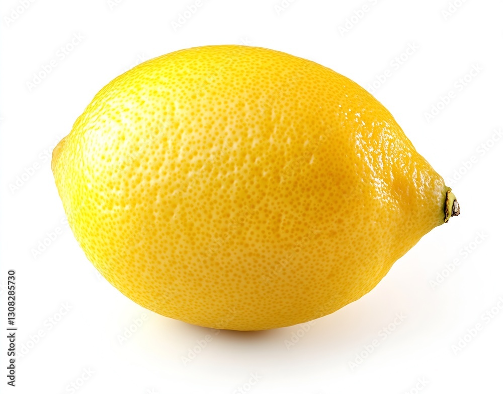 Fresh Whole Lemon on White Background for Culinary and Food Photography : Generative AI Fresh Whole Lemon on White Background for Culinary and Food Photography : Generative AI