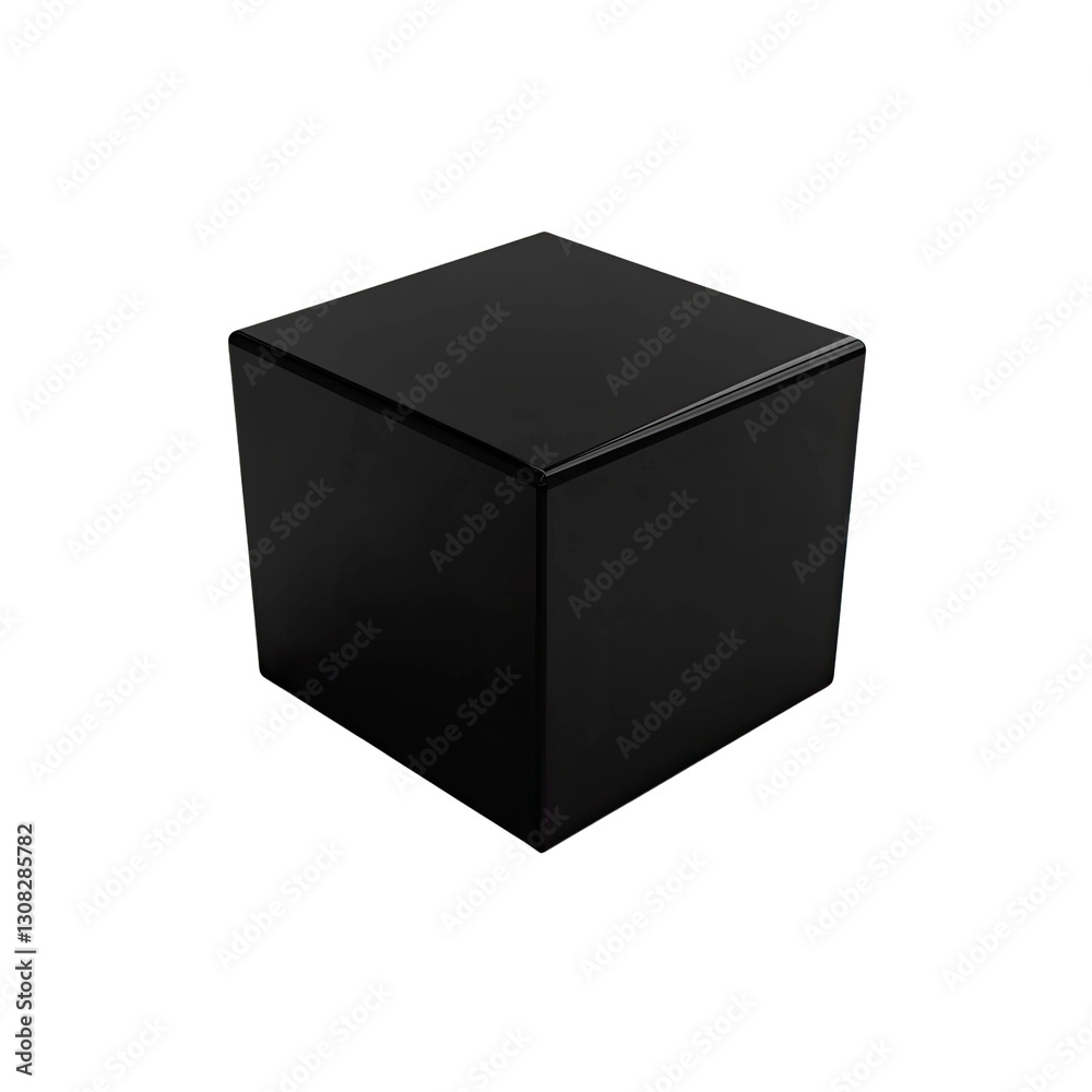 Sleek Black Cube Minimalist Geometric Shape for Product Display or Abstract Background Sleek Black Cube Minimalist Geometric Shape for Product Display or Abstract Background