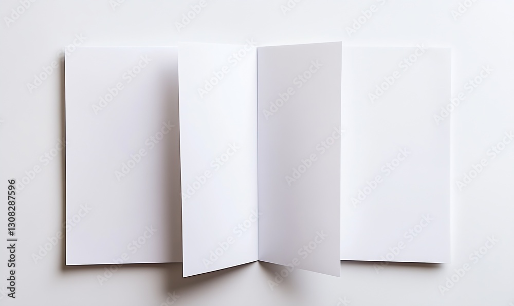 Blank Opened White Brochure or Booklet for Mockup and Presentation Concepts : Generative AI Blank Opened White Brochure or Booklet for Mockup and Presentation Concepts : Generative AI