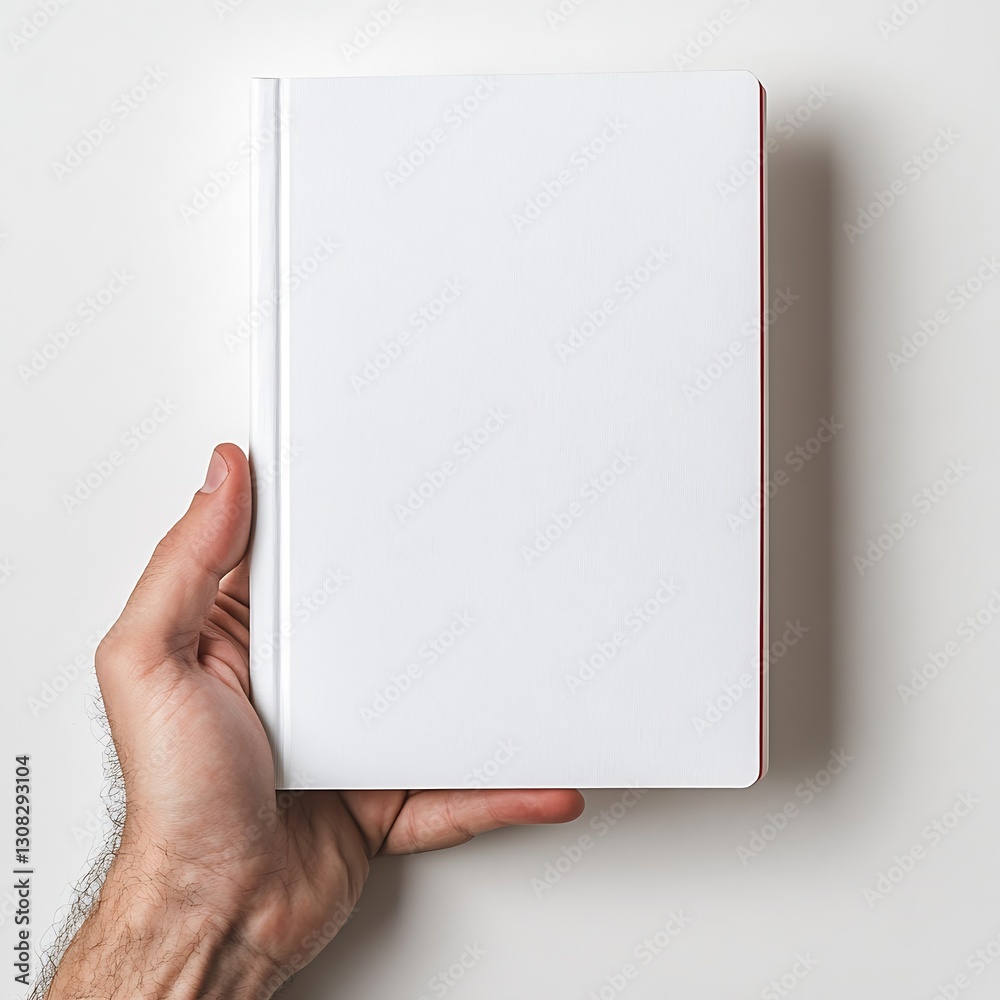 Hand showing an empty book cover for personal projects and artistic inspiration : Generative AI Hand showing an empty book cover for personal projects and artistic inspiration : Generative AI