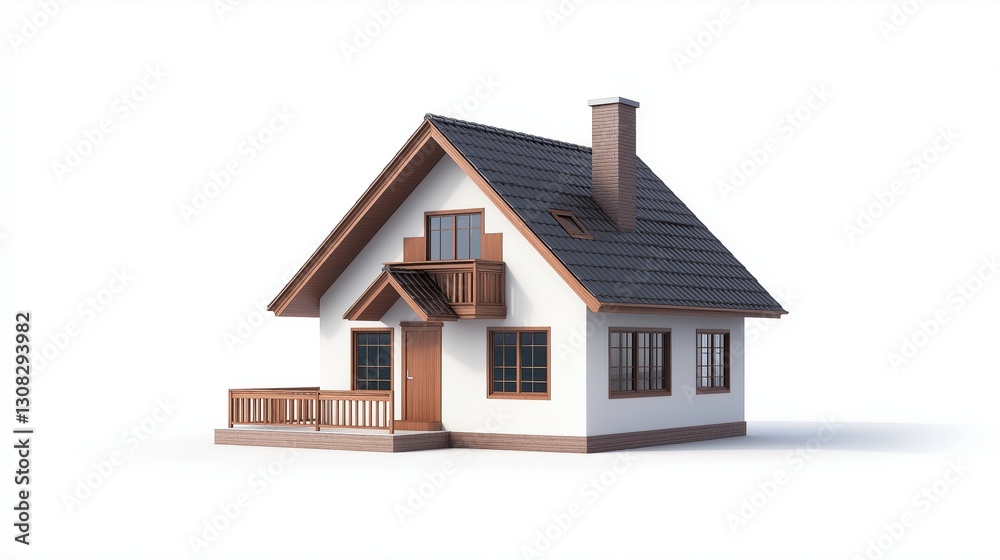 simple house isolated on white background. simple house isolated on white background.