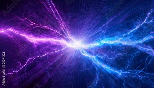 abstract lightning texture background with purple and blue hues in a depth of field effect