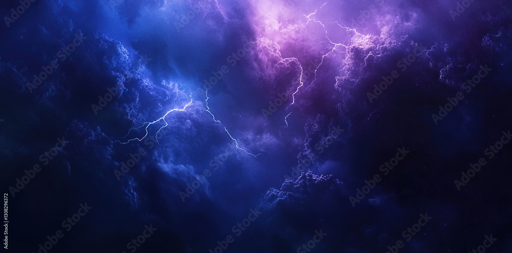 Fototapeta premium Electric Sky Abstract Banner for Dramatic Visuals