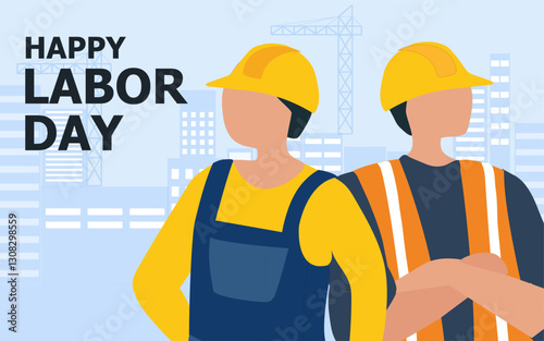 Happy labor day vector illustration