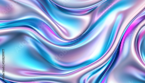 Wallpaper Mural Seamless futuristic neon holographic fractal pattern, refined minimalist geometric luxury pattern, sophisticated high-end ultra-modern elegance Torontodigital.ca