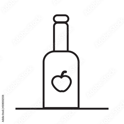 apple cider line icon
