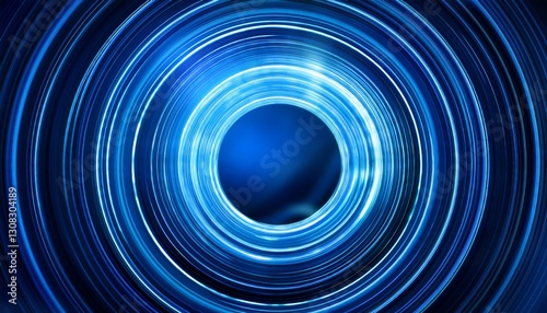 abstract blue circular light background