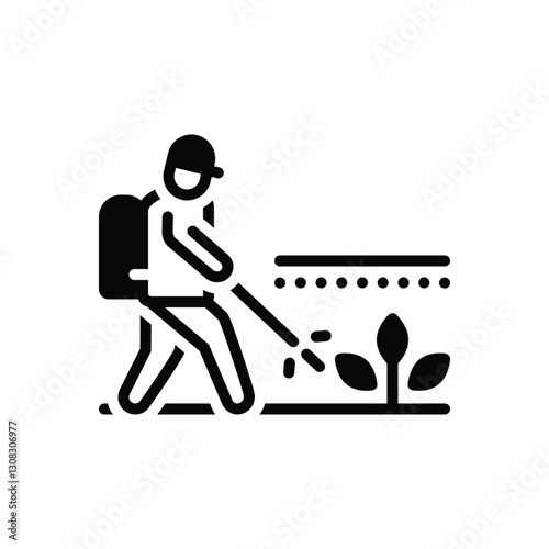Black solid icon for pest control