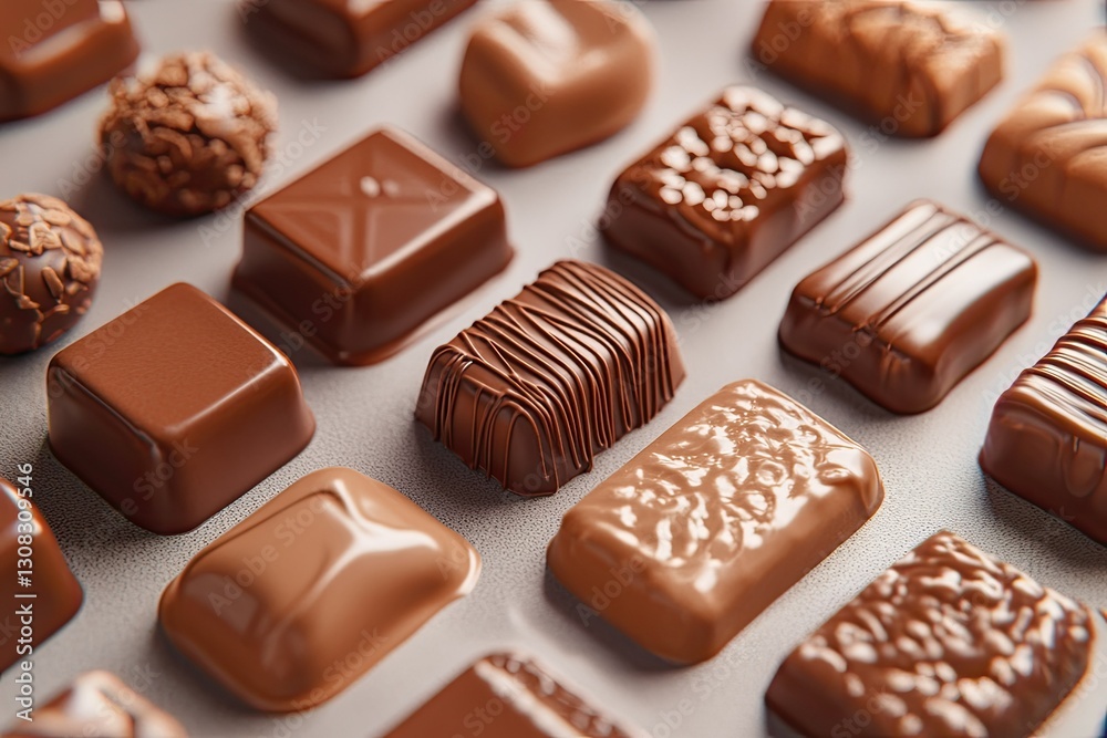 Pixel Perfect Image of Chocolate Bar Candy Sweet Dessert Food, High Detail, 8K