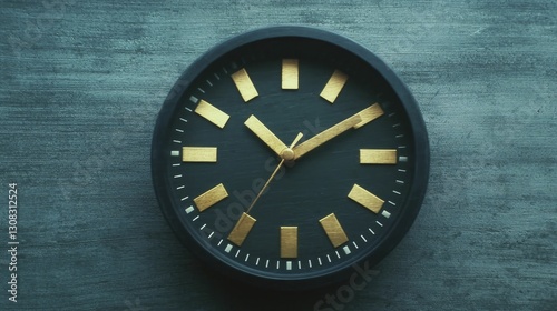 Wallpaper Mural Minimalist clock with visible gears symbolizes balance between personal life and efficient time management for professionals. Torontodigital.ca