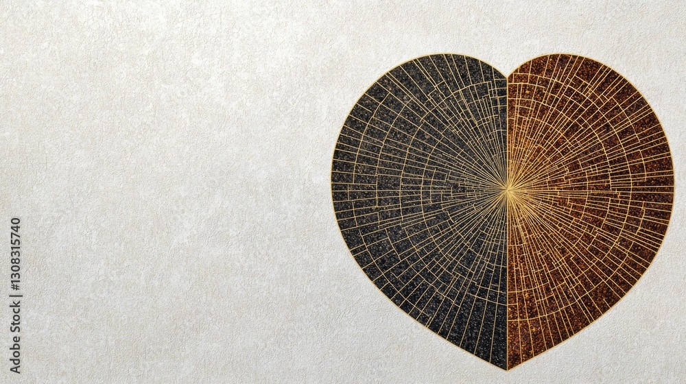 Obraz premium A vibrant pie chart merging into a heart shape, representing social impact ventures, set against a light pastel backdrop.