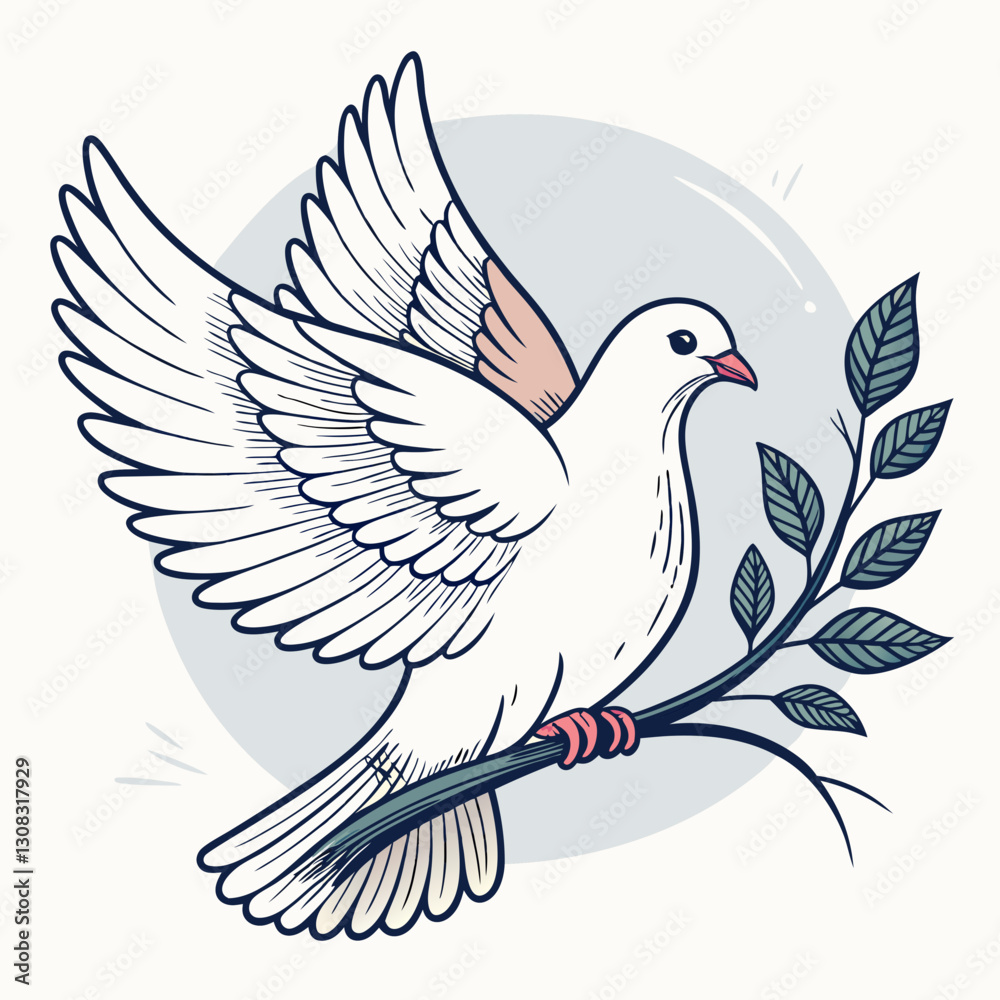 Obraz premium dove of peace vector