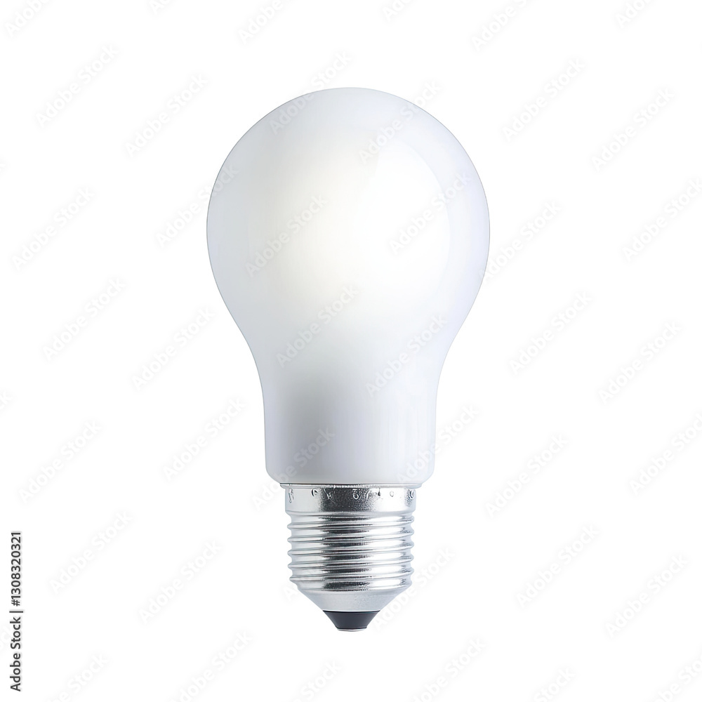 Bright LED Light Bulb with White Glass Surface Ideal for Home and Office Lighting Solutions Bright LED Light Bulb with White Glass Surface Ideal for Home and Office Lighting Solutions