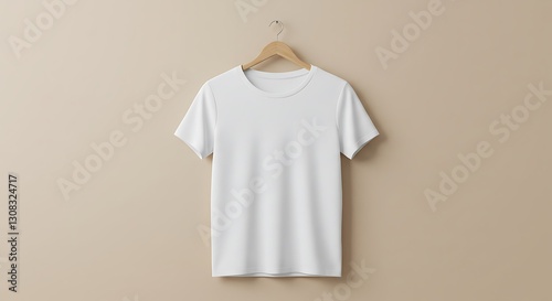Blank Women's T-Shirt Mockup on Hanger – High-Resolution, Editable Template