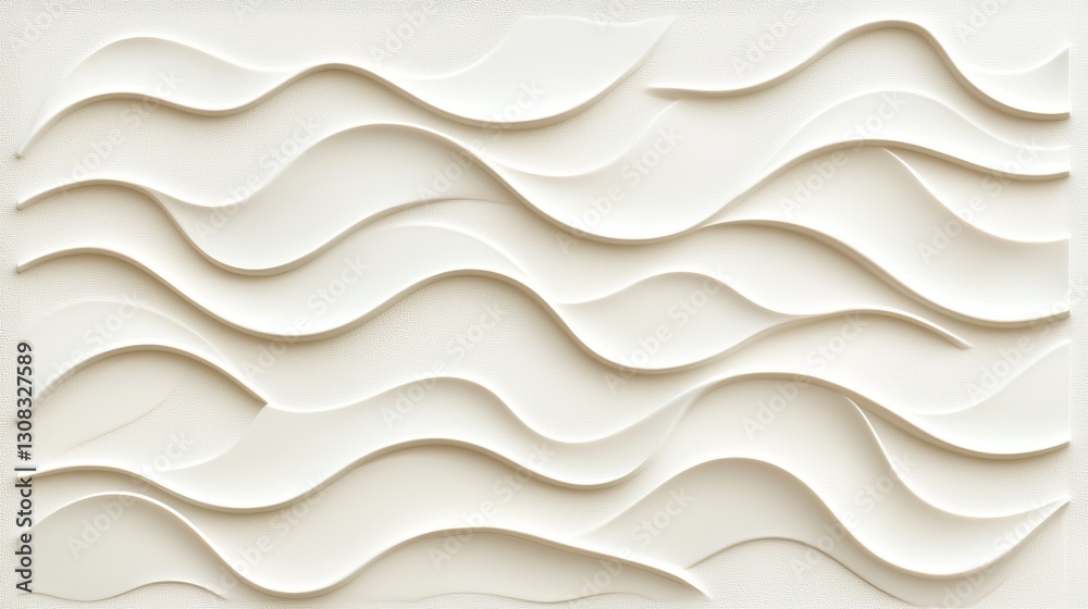 Obraz premium Waves flowing abstract design modern art installation minimalist space natural elegance
