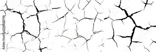 An abstract background with a complex network of cracks fractures and broken textures across a distressed grunge like surface