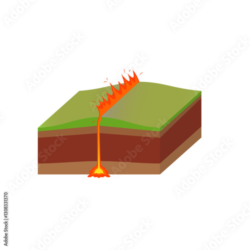 Volcano Eruption 1 FIssure Vent