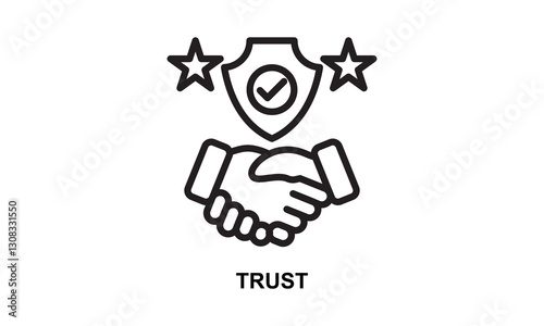 Trust Icon Isolated Vector Illustration
