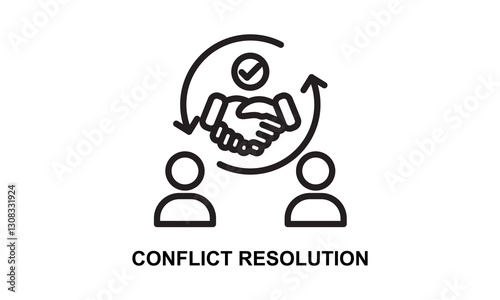 Conflict Resolution Icon Isolated Vector Illustration