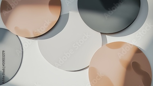 Minimalist Overlapping Circles with Soft Shadows for a Modern Aesthetic