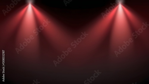 Empty Performance Stage with Theatrical Lighting