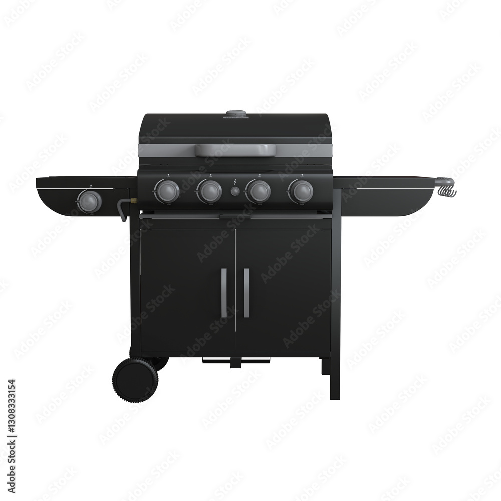 Fototapeta premium Gas BBQ Grill Burner 3D render for mockup