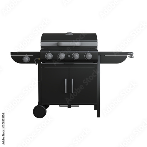 Gas BBQ Grill Burner 3D render for mockup