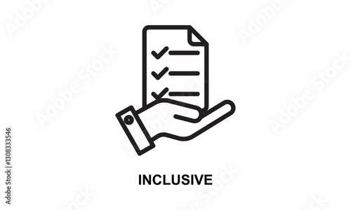 Inclusive Icon Isolated Vector Illustration