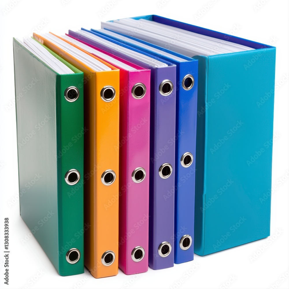 Simple yet elegant binder set against a clean white background showcasing its versatile use for document organization Simple yet elegant binder set against a clean white background showcasing its versatile use for document organization