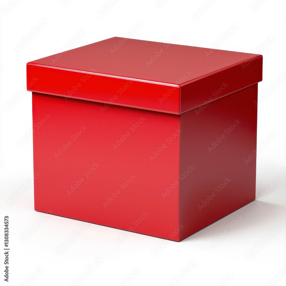 Bright red box without a lid displayed on a wooden surface ideal for creative organization and stylish home decor Bright red box without a lid displayed on a wooden surface ideal for creative organization and stylish home decor