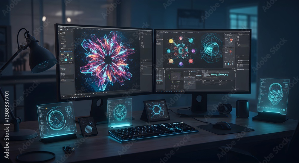 Fototapeta premium Digital Design Setup | Graphic Design Workstation