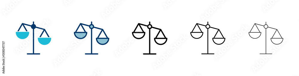 Scales icon vector isolated on white background . Law scale icon. Justice sign Scales icon vector isolated on white background . Law scale icon. Justice sign