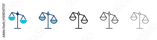 Scales icon vector isolated on white background . Law scale icon. Justice sign
