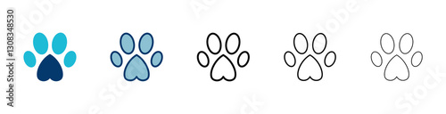 Paw icon vector isolated on white background. Paw Print icon
