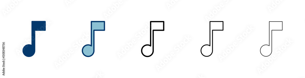 Music icon vector isolated on white background, music vector icon, Melody, song, note, sound, audio sign Music icon vector isolated on white background, music vector icon, Melody, song, note, sound, audio sign