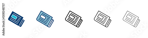 Newspaper icon vector isolated on white background. news paper icon vector