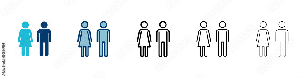 Man and woman icon vector isolated on white background. male and female symbol Man and woman icon vector isolated on white background. male and female symbol